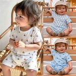 【66-90cm】ロンパース ベビー シンプル カジュアル - 画像 (2)