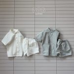 【73-120cm】セットアップ ベビー スタンドカラー シンプル