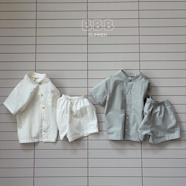 【73-120cm】セットアップ ベビー スタンドカラー シンプル