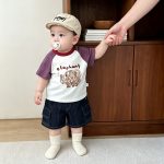 【73-120cm】Tシャツorパンツ ベビー ラグラン カートゥーン - 画像 (4)