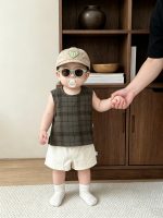 【73-110cm】ベストorパンツ ベビー チェック柄 合わせやすい - 画像 (4)