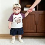 【73-120cm】Tシャツorパンツ ベビー ラグラン カートゥーン - 画像 (3)