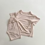 【80-120cm】ルームウェア セットアップ 薄手 無地 - 画像 (6)