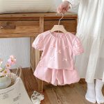 【80-130cm】セットアップ 女の子 リボン付き スウィート - 画像 (8)