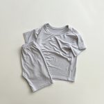 【80-120cm】ルームウェア セットアップ 薄手 無地 - 画像 (7)