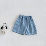 【73-100cm】トップスorショートパンツ ベビー ボーダー柄 カジュアル - 画像 (7)