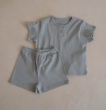 【80-120cm】ルームウェア セットアップ 無地 カジュアル - 画像 (8)