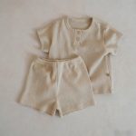【80-120cm】ルームウェア セットアップ 無地 カジュアル - 画像 (9)