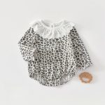 【66-90cm】ロンパース ベビー 小花柄 フリル襟 - 画像 (7)