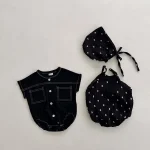 【60-90cm】ロンパース ベビー 韓国風 ポケット付き デニム - 画像 (15)