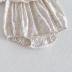 【66-90cm】ロンパース ベビー レース襟 小花柄 - 画像 (22)