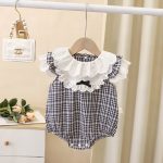 【66-73cm】ロンパース ベビー キュート チェック - 画像 (5)