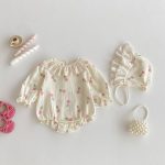 【66-90cm】ロンパース＆帽子 ベビー チューリップ キュート - 画像 (2)