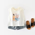【73-110cm】トップスorパンツ ベビー クマ柄 ノースリーブ - 画像 (6)
