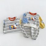 【66-110cm】ロンパースorセットアップ ベビー カラーバリ ボーダー - 画像 (13)