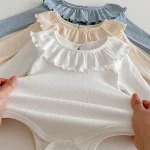 【66-90cm】ロンパース ベビー フリル襟 シンプル - 画像 (9)