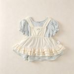 【73-100cm】ワンピースセット ベビー 可愛い パフスリーブ - 画像 (4)
