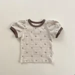 【73-100cm】セットアップ ベビー パフスリーブ 小花柄 - 画像 (16)