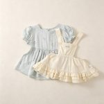 【73-100cm】ワンピースセット ベビー 可愛い パフスリーブ - 画像 (6)