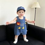 【66-90cm】ロンパース ベビー デニム カートゥーン - 画像 (4)