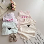 【66-90cm】ロンパース ベビー フラワー ノースリープ - 画像 (23)