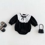 【66-90cm】ロンパース ベビー リボン プリンセス