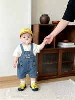【73-120cm】サロペット ベビー 英字 合わせやすい