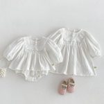 【66-120cm】ロンパースorワンピース ベビー  姉妹服 可愛い