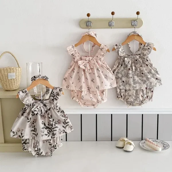 【66-100cm】セットアップ ベビー 花柄 キャミソール