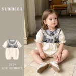 【66-90cm】ロンパース ベビー プリンセスパフ スリーブ - 画像 (2)