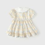 【80-110cm】ワンピース ベビー フラワー 総柄 - 画像 (3)