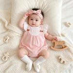 【66-90cm】ロンパース ベビー フリル スウィート