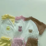 【73-100cm】セットアップ ベビー バイカラー 動物柄 - 画像 (13)
