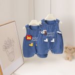 【66-90cm】ロンパース ベビー デニム カートゥーン - 画像 (8)