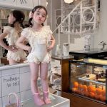 【90-140cm】水着 インスタ映え エレガント フリル - 画像 (2)