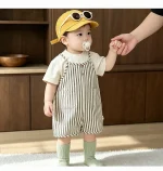 【73-120cm】Tシャツ or サロペット ベビー シンプル ストライプ - 画像 (11)