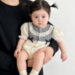 【66-90cm】ロンパース ベビー プリンセスパフ スリーブ - 画像 (5)