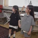 【73-120cm】セットアップ ベビー 韓国風 ポロデザイン - 画像 (3)