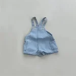 【73-100cm】サロペット ベビー ポケット付き デニム - 画像 (7)