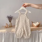 【66-110cm】サロペット ベビー 小花柄or犬柄 かわいい - 画像 (13)