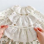 【73-100cm】セットアップ ベビー フリル襟 総柄 - 画像 (20)