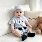 【66-100cm】ロンパース ベビー ゾウー柄 可愛い - 画像 (3)
