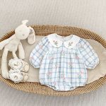 【66-90cm】ロンパース ベビー チューリップ チェック - 画像 (5)