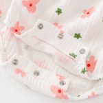 【66-90cm】ロンパース ベビー 可愛い ピンク花 - 画像 (8)