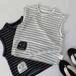 【90-140cm】タンクトップ キッズ ボーダー シンプル - 画像 (10)