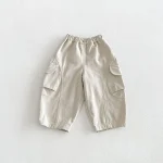 【80-130cm】パンツ ベビー ポケット付き ロング 無地 - 画像 (8)