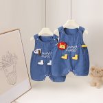 【66-90cm】ロンパース ベビー デニム カートゥーン - 画像 (7)