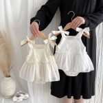 【73-90cm】ロンパース ベビー リボン 無地 - 画像 (3)