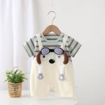 【66-90cm】ロンパース ベビー レイヤード ペット柄 - 画像 (5)