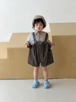 【73-100cm】Tシャツorサロペット ベビー 韓国風 熊デザイン - 画像 (15)